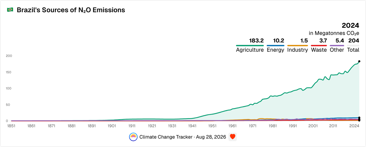 Brazil's Sources of N₂O Emissions | Climate Change Tracker