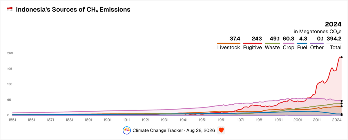 Indonesia's Sources of CH₄ Emissions | Climate Change Tracker